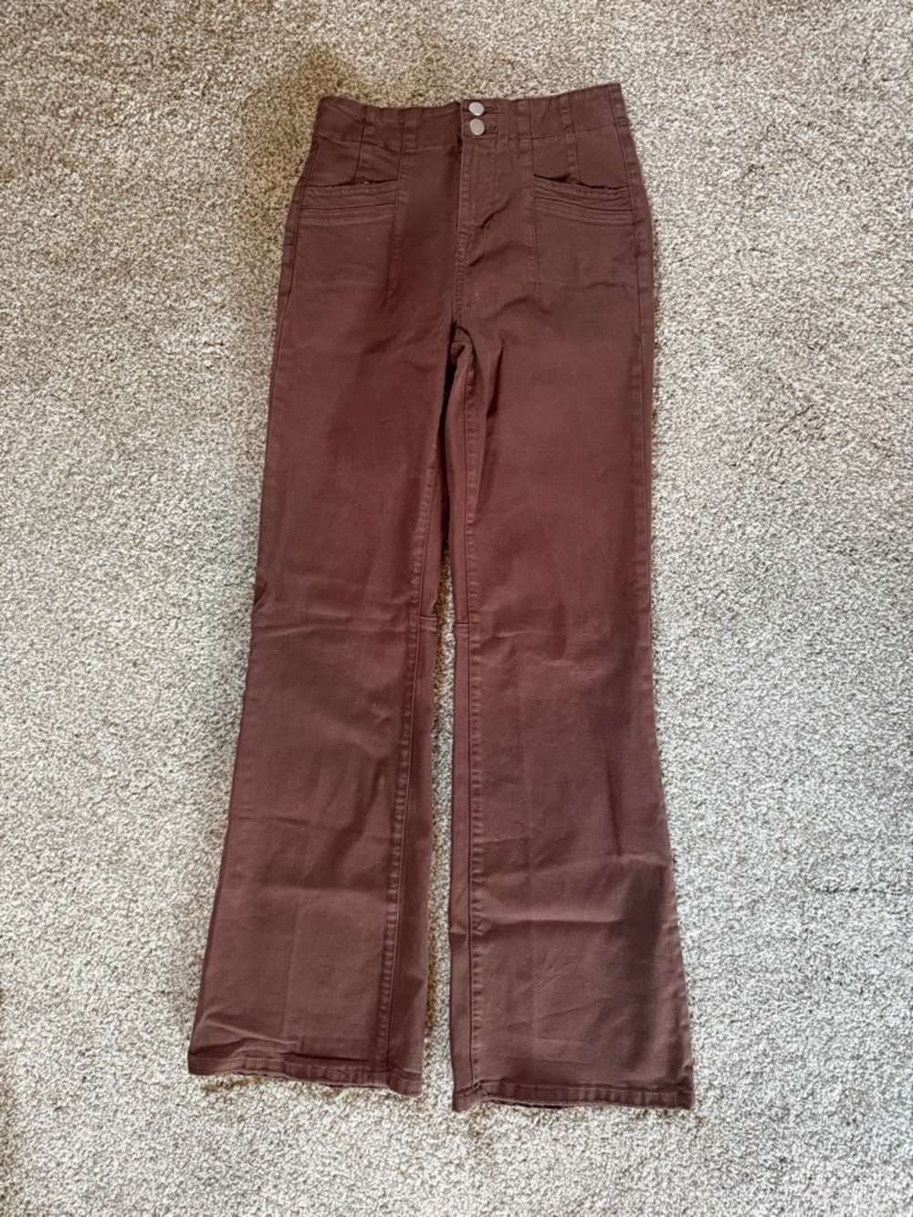 Altar'd State High-Rise Flare Jeans - Chocolate Brown sz 26
